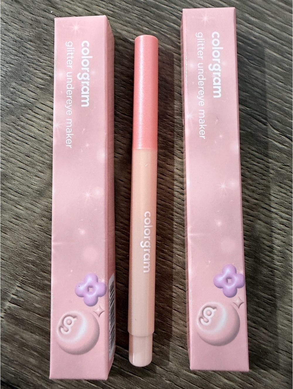 2 x Colorgram Glitter Under Eye Maker Eyeliner in 02 Coral Beam NEW